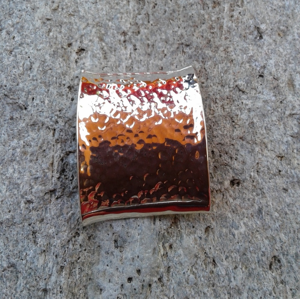 Sterling Silver Hammered Modern Pendant